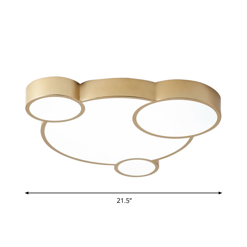 Gold Bubbling Flush-Mount Light Fixture Cartoon 18