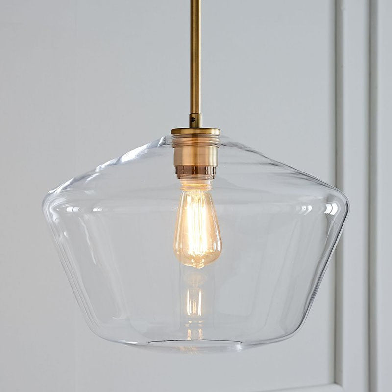 Postmodern Gyro/Gem/Diamond Pendant Light Clear Glass 1-Light Restaurant Hanging Ceiling Light in Gold Gold C Clearhalo 'Ceiling Lights' 'Modern Pendants' 'Modern' 'Pendant Lights' 'Pendants' Lighting' 1937034