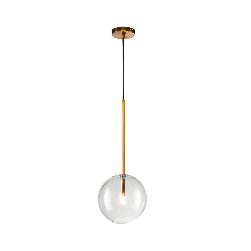 Clear Glass Globe Suspension Lighting Minimalist 6