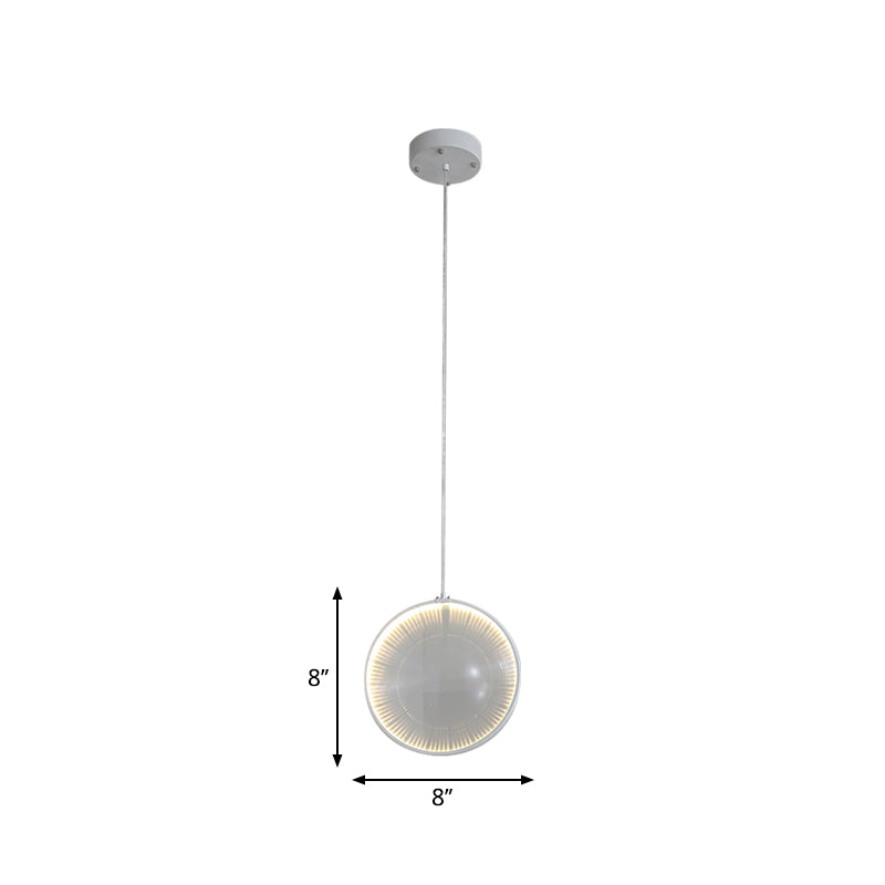 Clear Glass Lens Pendulum Light Simplicity 8