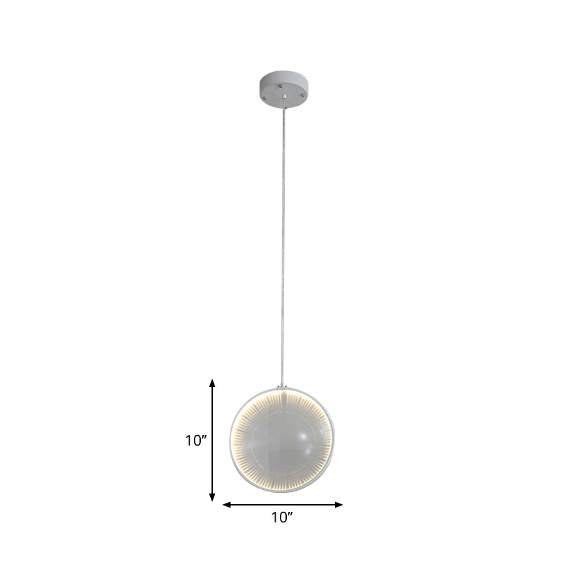 Clear Glass Lens Pendulum Light Simplicity 8