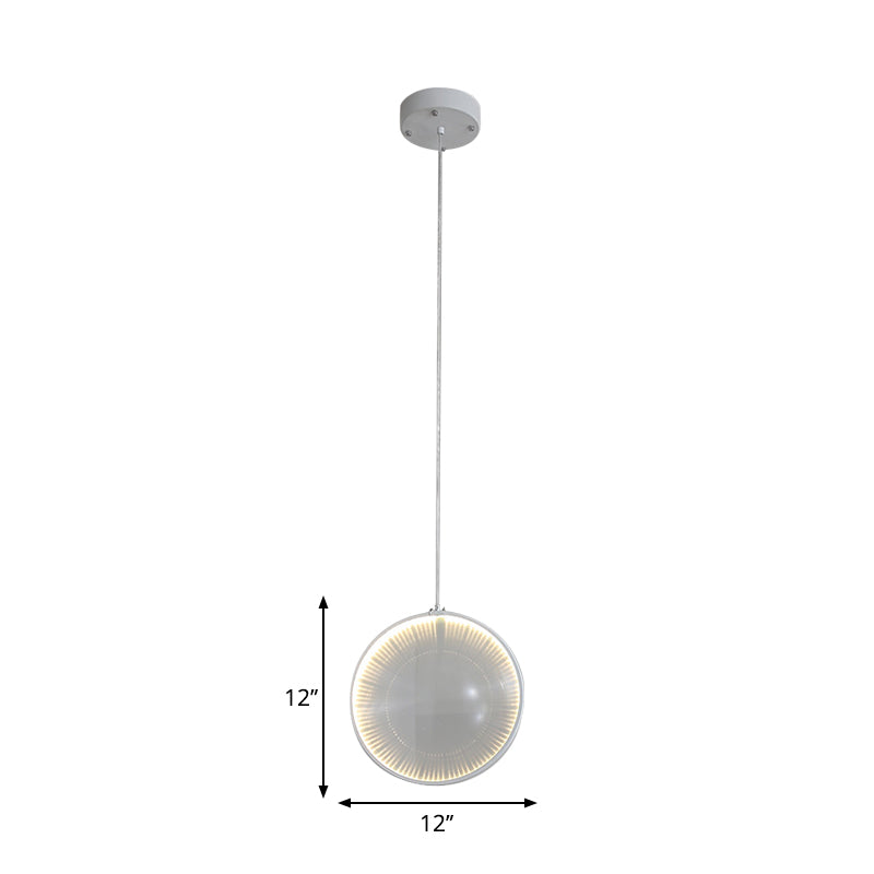 Clear Glass Lens Pendulum Light Simplicity 8