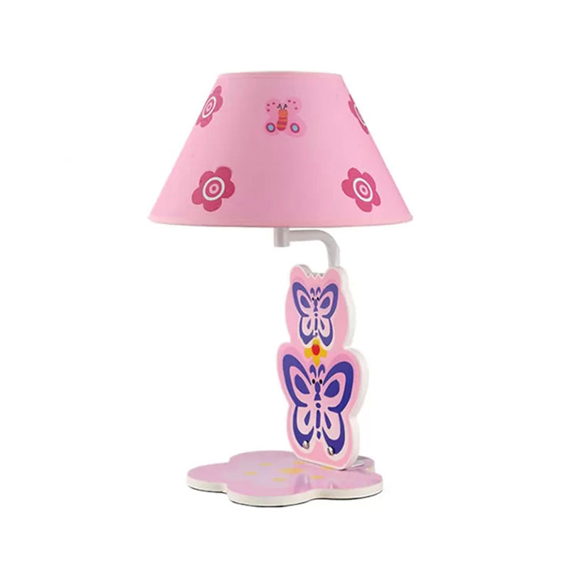 Metal Butterfly Desk Light with Flower 1 Light Kids Desk Lamp in Pink for Child Bedroom Clearhalo 'Lamps' 'Table Lamps' Lighting' 194680