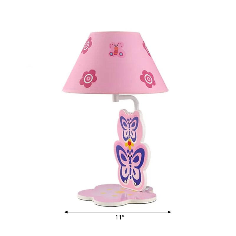 Metal Butterfly Desk Light with Flower 1 Light Kids Desk Lamp in Pink for Child Bedroom Clearhalo 'Lamps' 'Table Lamps' Lighting' 194681