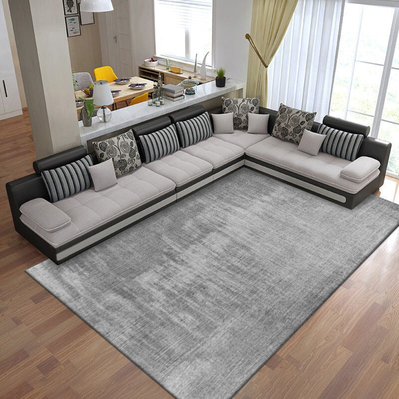 Casual Ombre Rug Blue and Grey Synthetic Rug Machine Washable Non-Slip Area Rug for Bedroom Grey Clearhalo 'Area Rug' 'Casual' 'Rugs' Rug' 1947513