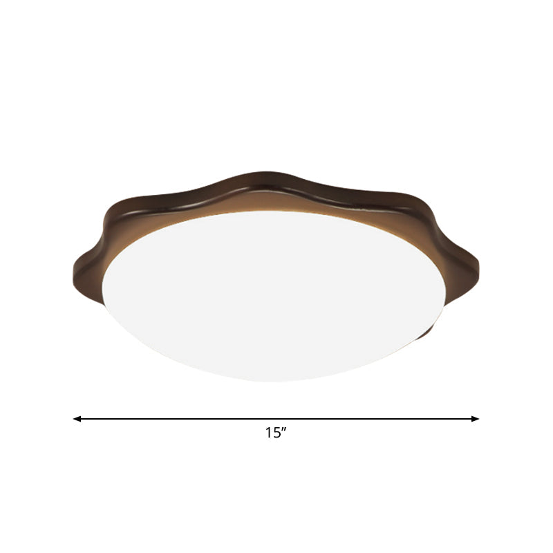 Round/Square/Flower Wood Flush Mount Simple 14