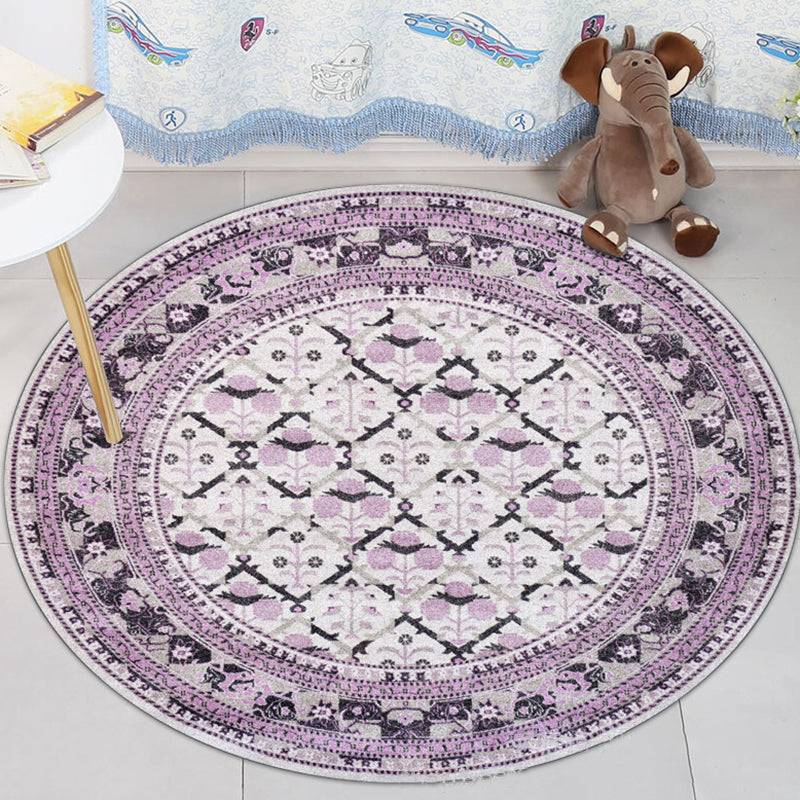 Purple Americana Rug Polyester Southwestern Rug Non-Slip Backing Washable Area Rug for Bedroom Purple Clearhalo 'Area Rug' 'Rugs' 'Southwestern' Rug' 1955445