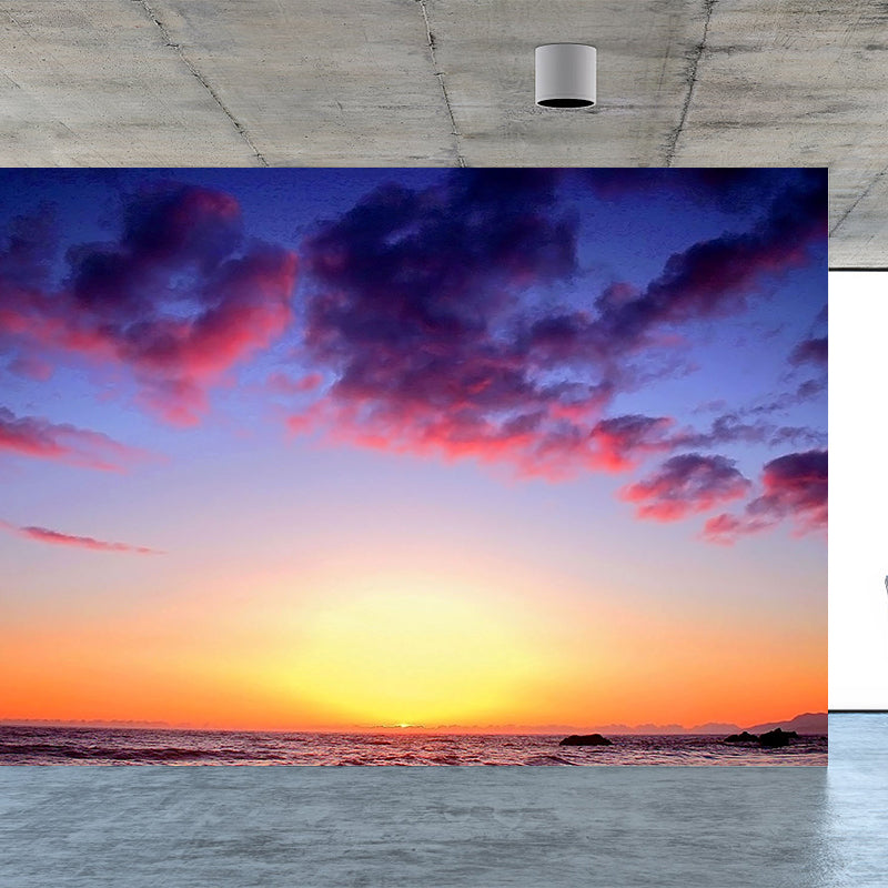 Stunning Sunset Glow Mural Wallpaper Living Room Scenery Wall Decor, Custom-Print Clearhalo 'Wall Decor' 'Wall Mural' 1957092