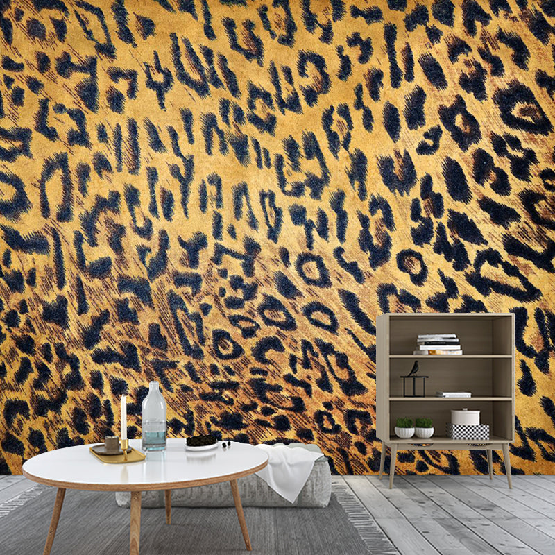 Pastel Color Leopard Print Mural Wallpaper Modern Stain-Proof Wall Decor for Rest Room Clearhalo 'Wall Decor' 'Wall Mural' 1957237