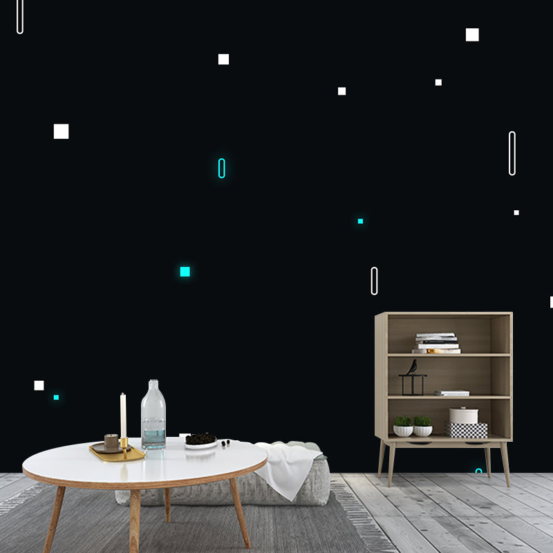 Huge Stylish Graphic Wall Mural Boys Room Geometry Wall Art in Pastel Color, Stain-Proofing Clearhalo 'Wall Decor' 'Wall Mural' 1957402