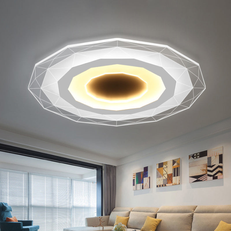 Ultrathin Windmill/Gear/Flower Flush Mount Simple Acrylic Living Room LED Ceiling Flushmount Lamp in White Clearhalo 'Ceiling Lights' 'Close To Ceiling Lights' 'Close to ceiling' 'Flush mount' Lighting' 1958986