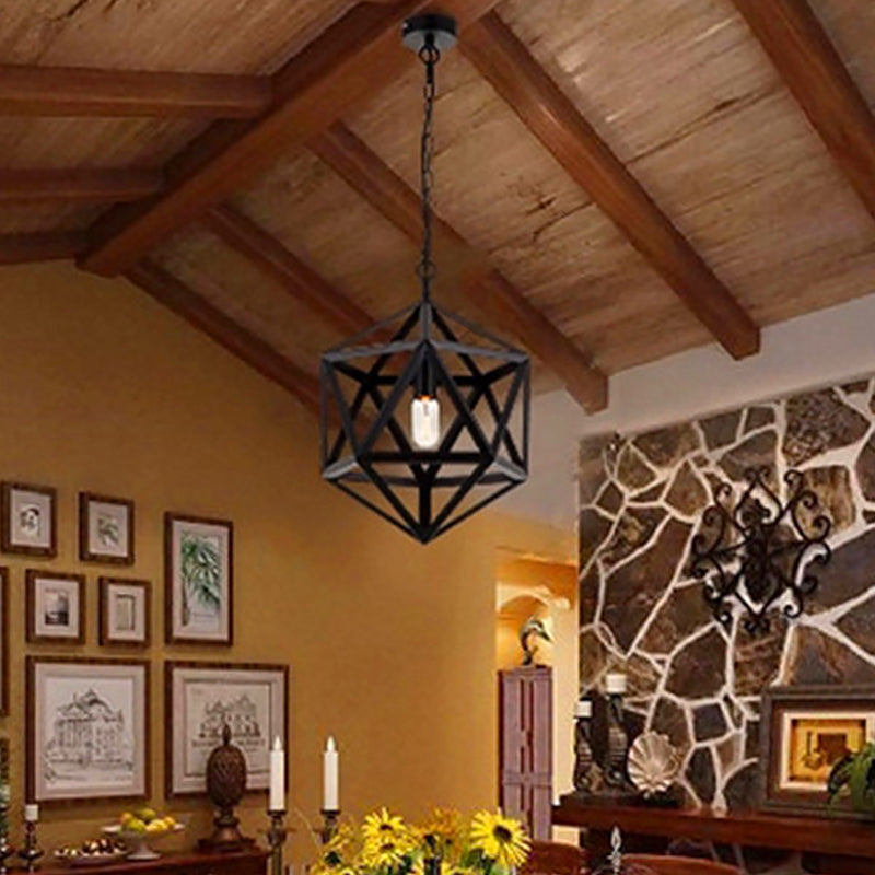 Geometric Metal Pendant Lighting Industrial 1 Head 14