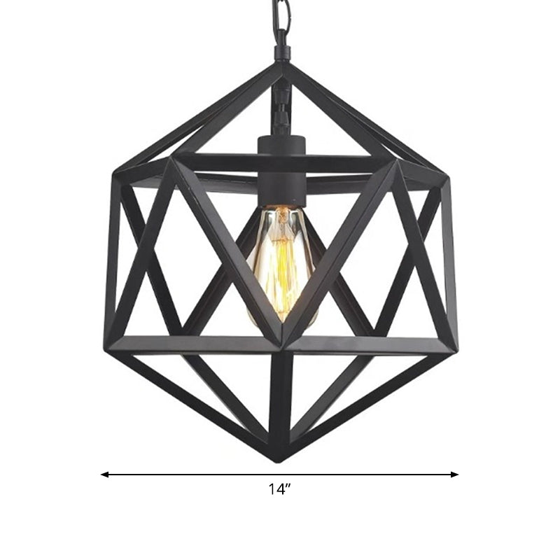 Geometric Metal Pendant Lighting Industrial 1 Head 14