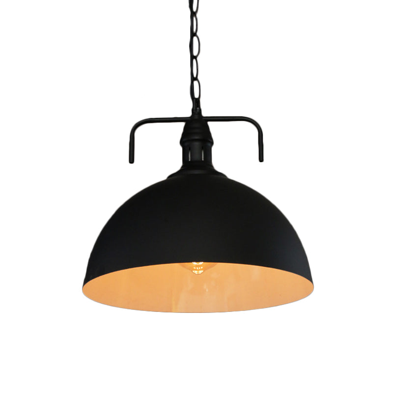 1-Light Bowl/Cage/Barn Pendant Lamp Industrial-Style Black Iron Suspension Lighting for Restaurant Black D Clearhalo 'Art Deco Pendants' 'Black' 'Cast Iron' 'Ceiling Lights' 'Ceramic' 'Crystal' 'Industrial Pendants' 'Industrial' 'Metal' 'Middle Century Pendants' 'Pendant Lights' 'Pendants' 'Rustic Pendants' 'Tiffany' Lighting' 1969164