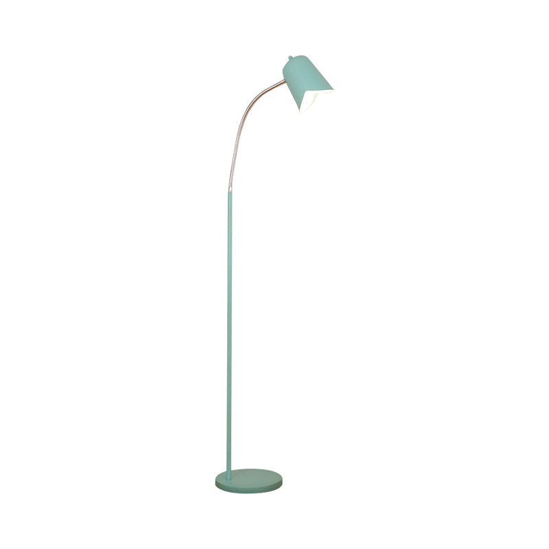 Bell Shade Slim Floor Lamp 1 Light Nordic Stylish Metal Floor Light with Gooseneck for Office Clearhalo 'Floor Lamps' 'Lamps' Lighting' 197068