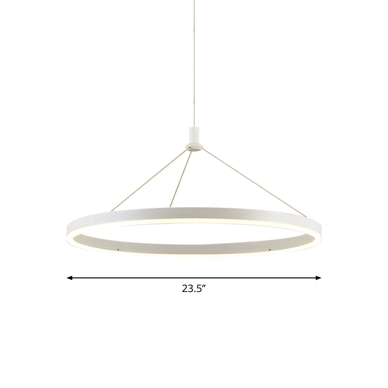 White Loop Pendant Chandelier Simplicity 12