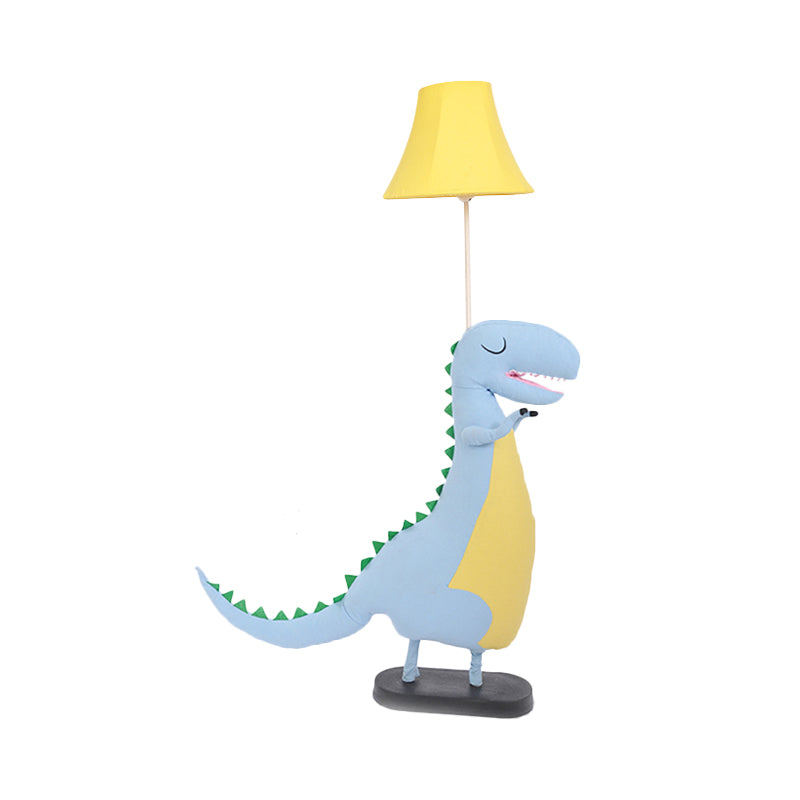 Cartoon Style Floor Lamp Dinosaur 1 Light Fabric Floor Light for Boys Bedroom Study Room Clearhalo 'Floor Lamps' 'Lamps' Lighting' 198054