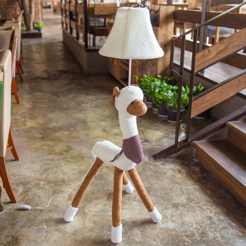 White Doggy Floor Light Single Light Animal Fabric Floor Lamp for Book Shop Restaurant Clearhalo 'Floor Lamps' 'Lamps' Lighting' 198056