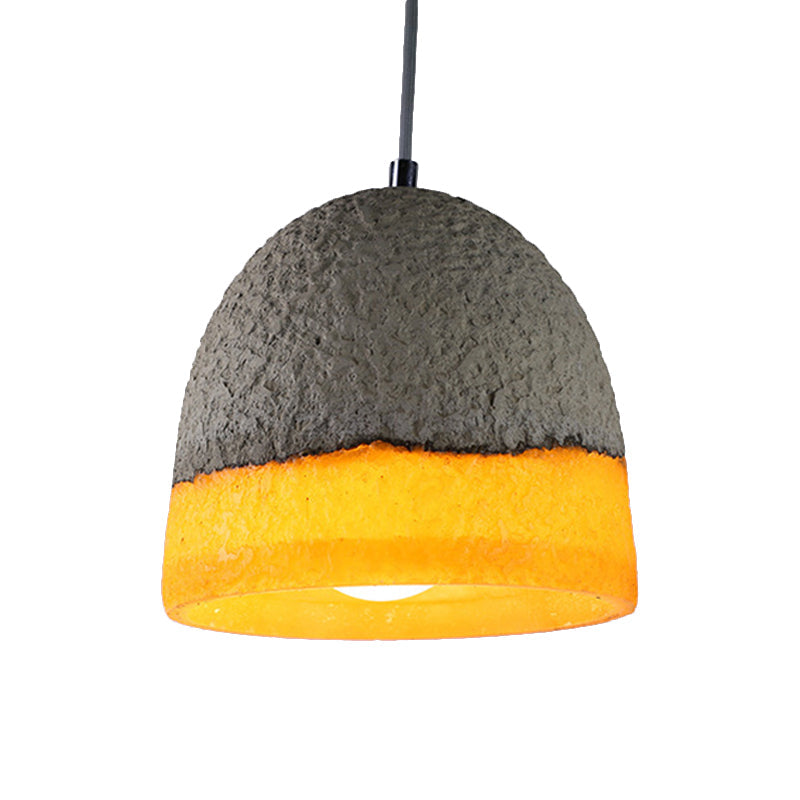 1 Head Cement Hanging Light Nordic Grey Dome/Cone/Barn Shaped Kitchen Bar Ceiling Pendant Grey D Clearhalo 'Ceiling Lights' 'Industrial Pendants' 'Industrial' 'Middle Century Pendants' 'Pendant Lights' 'Pendants' 'Tiffany' Lighting' 1981982