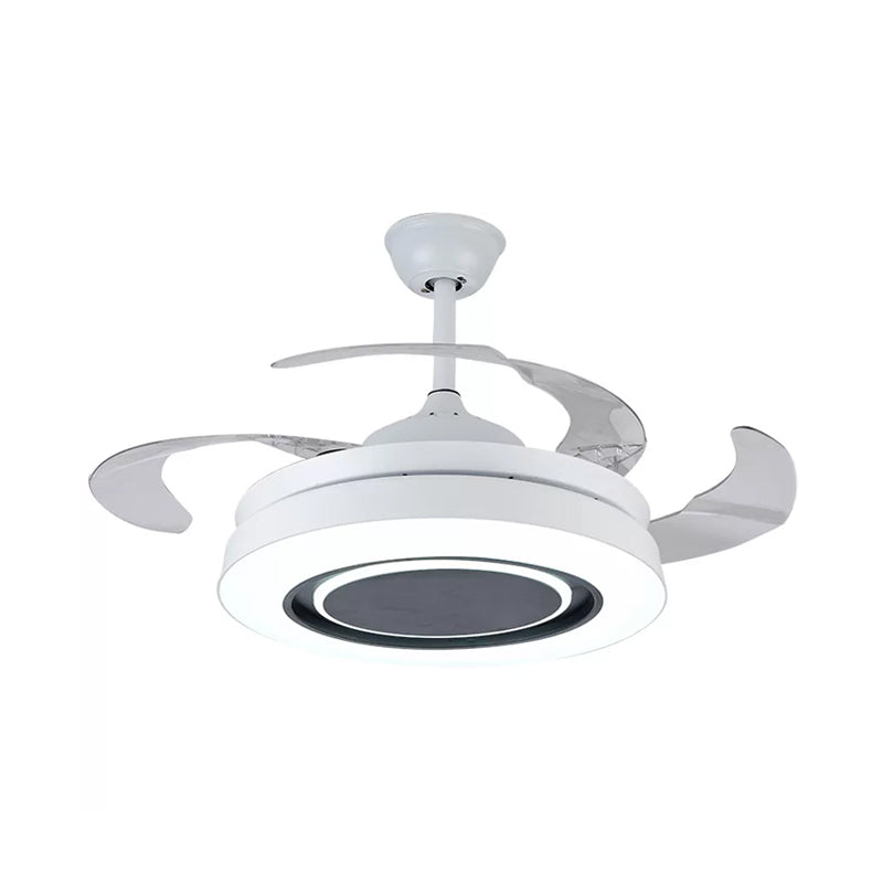 White Round Semi-Flush Mount Nordic 19