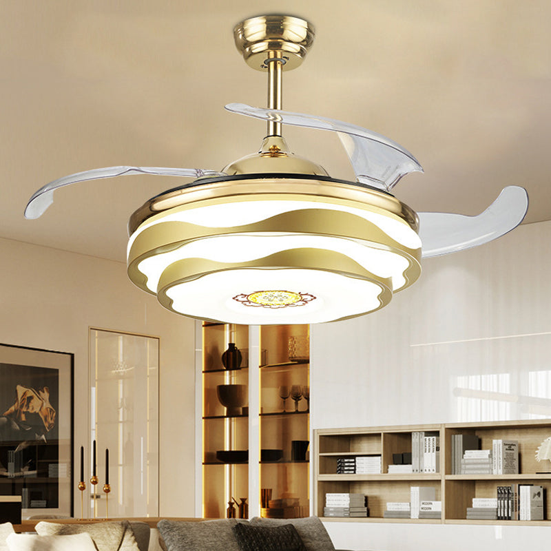 Acrylic Petal Semi Flush Mount Contemporary 19