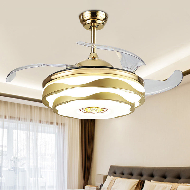 Acrylic Petal Semi Flush Mount Contemporary 19