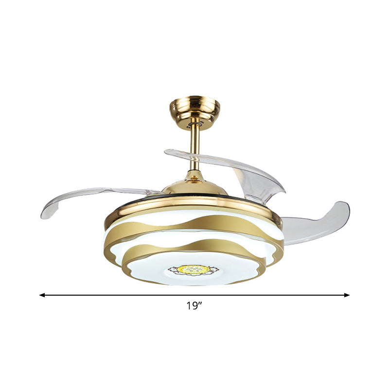 Acrylic Petal Semi Flush Mount Contemporary 19