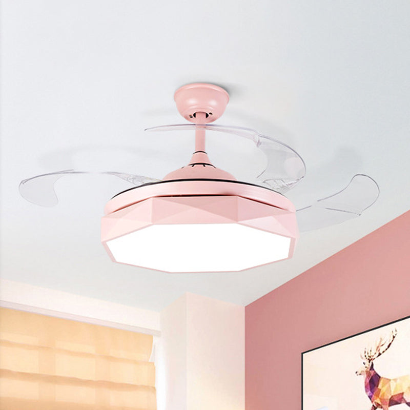 Prismy Living Room Ceiling Fan Light Metallic 15.5