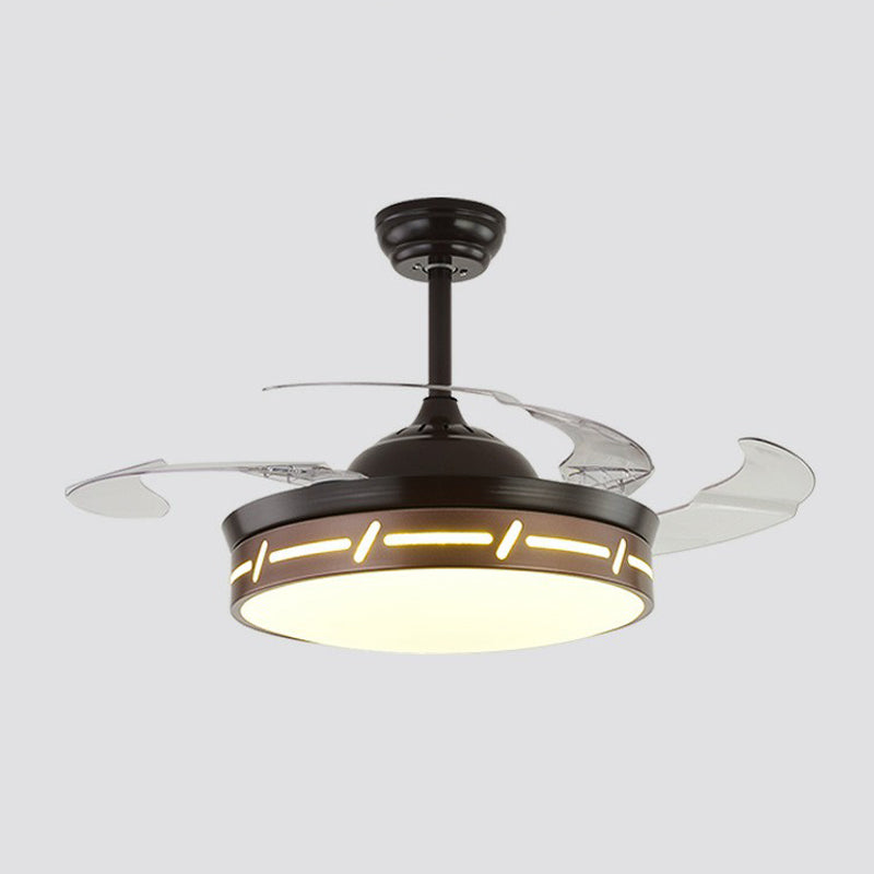 4 Blades LED Bedroom Semi Flush Contemporary 20