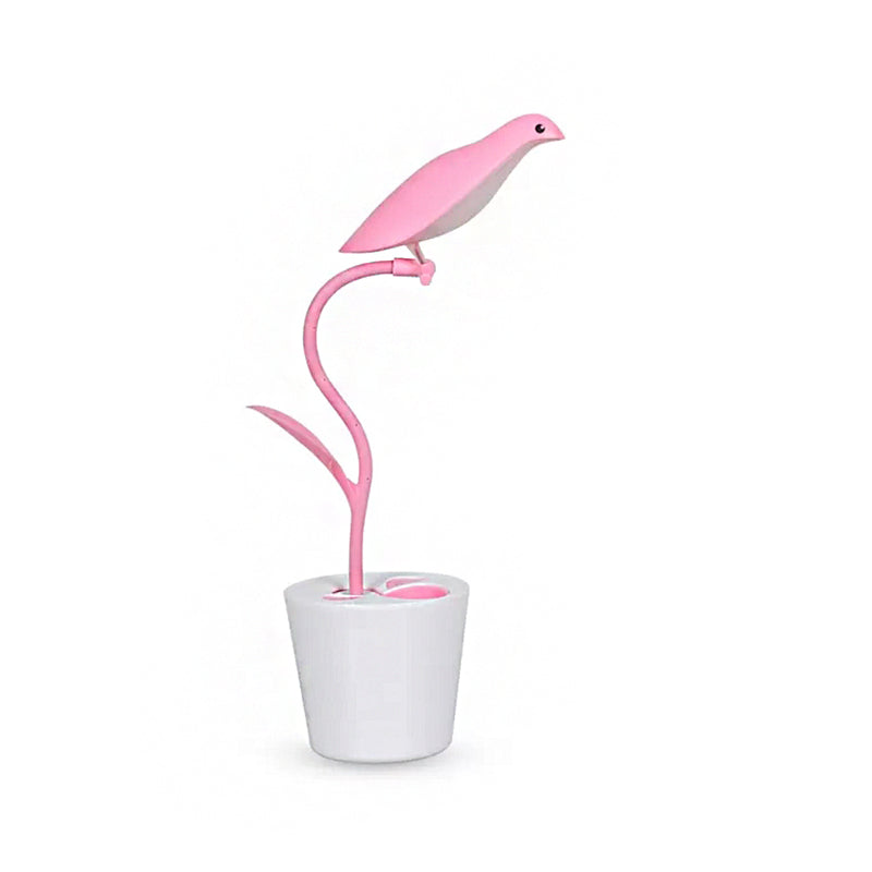 Eye-Caring Bird Shaped Desk Light 1 Head Macaron Loft Reading Light for Kid Bedroom Clearhalo 'Desk Lamps' 'Lamps' Lighting' 198407