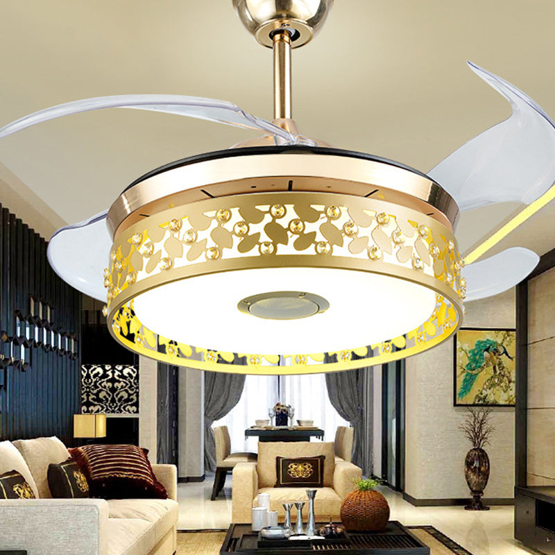 Hollow-out Circular Pendant Fan Light Nordic Metal 19