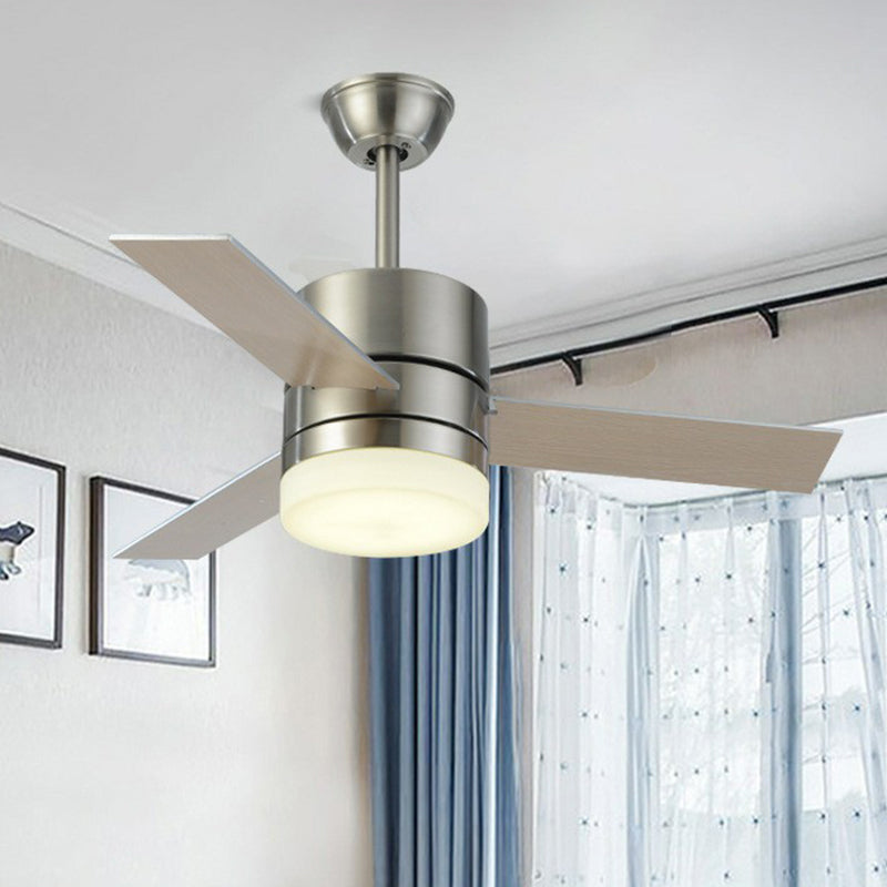 Drum Shaped Bedroom Hanging Fan Light Countryside Metal 36