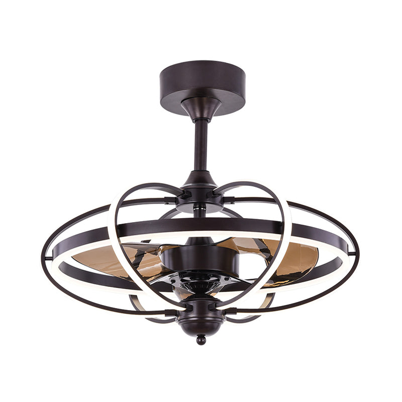 3-Blade Metal Geometry Semi Flush Mount Modernism 26