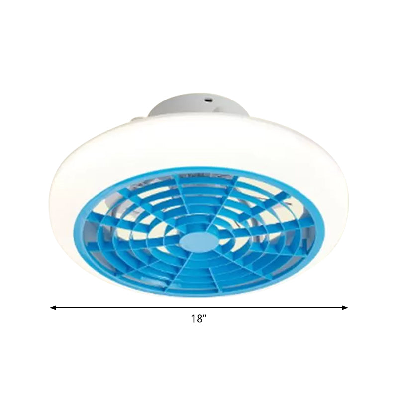 Circle Semi-Flush Mount Contemporary Acrylic 18