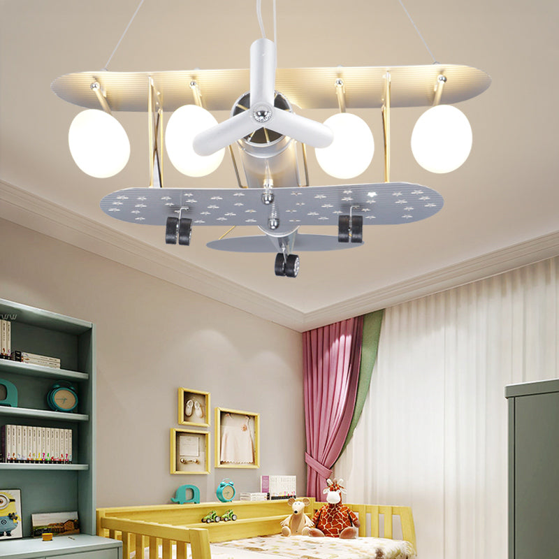 White Airplane Hanging Light Fixtures Modern Metal Hanging Chandelier for Kindergarten Clearhalo 'Ceiling Lights' 'Chandeliers' Lighting' options 199791