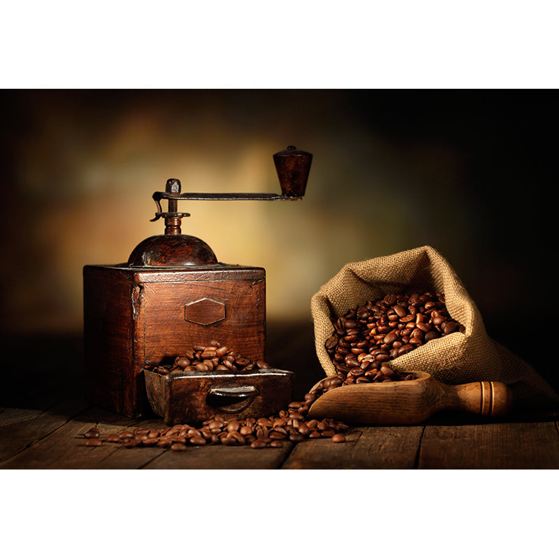 Non-Woven Decorative Wall Mural Modern Coffee Bean Wall Covering, Custom Printed Clearhalo 'Wall Decor' 'Wall Mural' 2009811