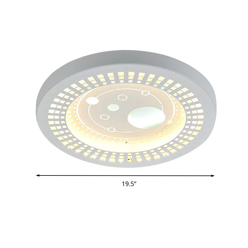 White Circle Shade Ceiling Light Fixture Modern Acrylic Flush mount Light for Hallway Clearhalo 'Ceiling Lights' 'Close To Ceiling Lights' 'Close to ceiling' 'Flush mount' Lighting' 200982