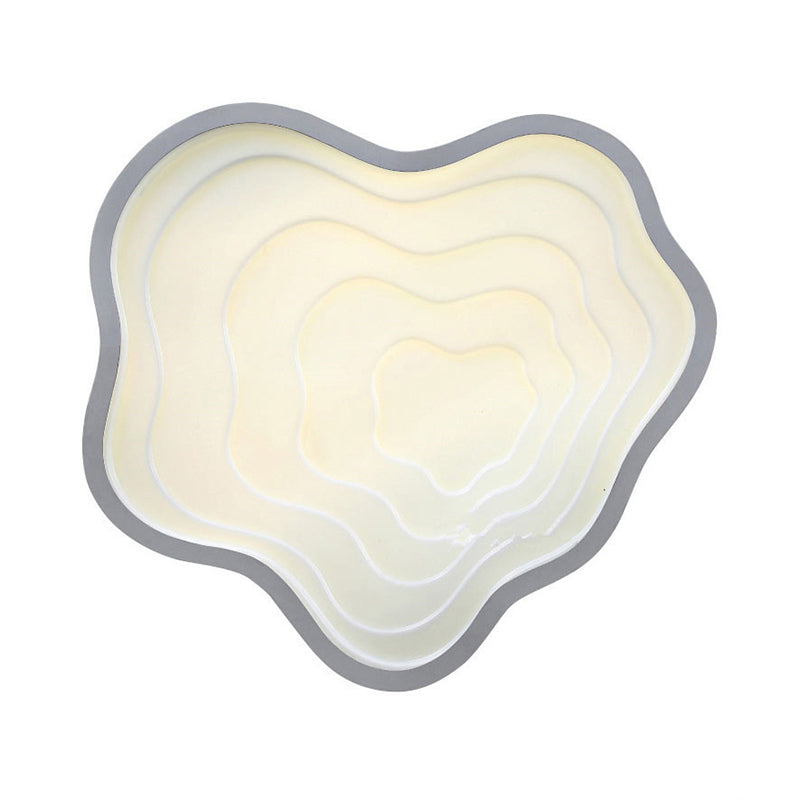 Wave Living Room Flush Mount Ceiling Fixture Acrylic Nordic Ceiling Light in White Clearhalo 'Ceiling Lights' 'Close To Ceiling Lights' 'Close to ceiling' 'Flush mount' Lighting' 201093