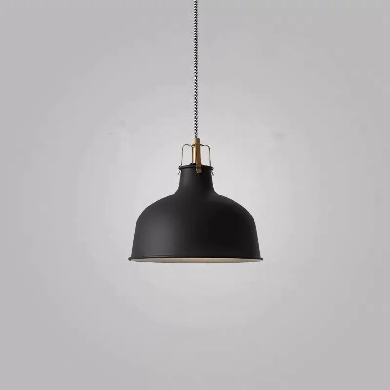 Metal Barn Hanging Lighting Modern 1-Head Suspension Pendant Light for Dining Room Black A Clearhalo 'Ceiling Lights' 'Modern Pendants' 'Modern' 'Pendant Lights' 'Pendants' Lighting' 2011275