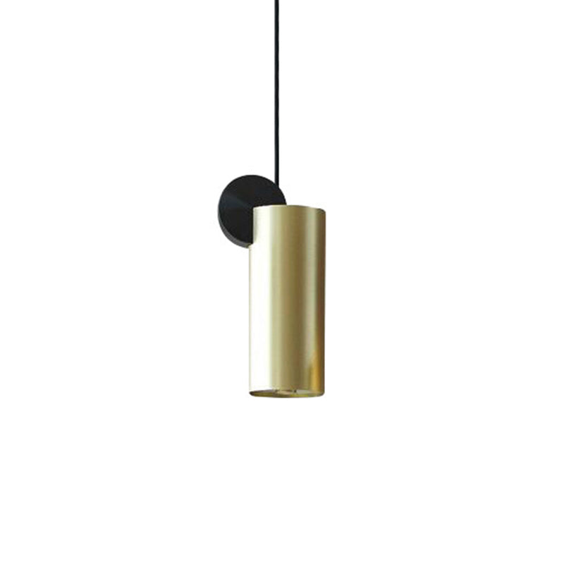 Geometrical Hanging Ceiling Light Simple Metallic 1 Bulb Dining Room Suspension Lamp in Brass Brass 6