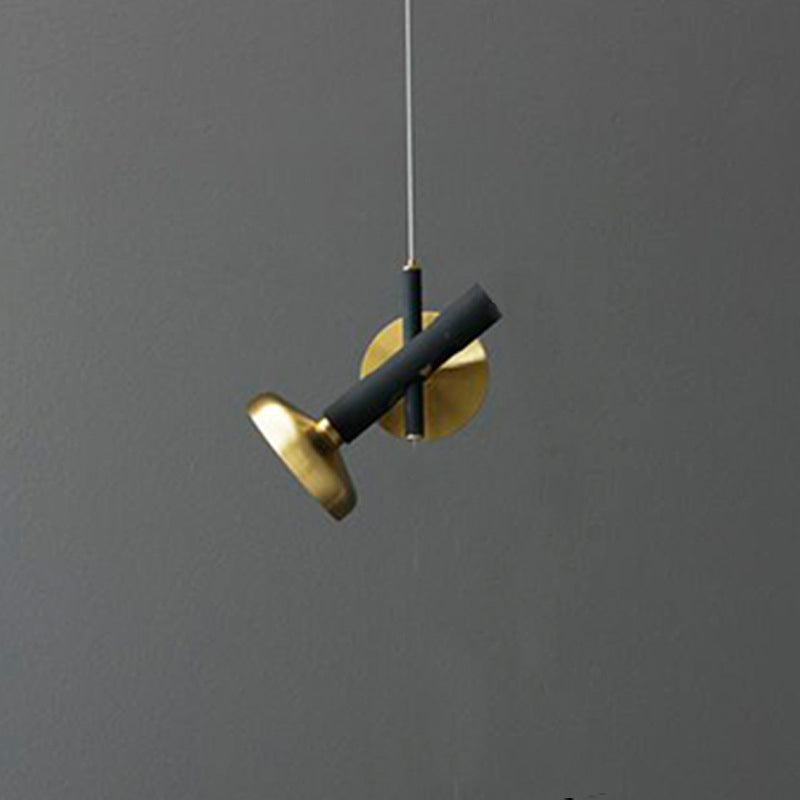 1-Light Bedside Ceiling Pendant Light Modern Brass Down Lighting with Torch Metal Shade Clearhalo 'Ceiling Lights' 'Modern Pendants' 'Modern' 'Pendant Lights' 'Pendants' Lighting' 2011650