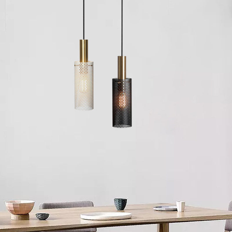 Cylinder Metal Cluster Pendant Light Simplicity Suspension Lighting with Hollow-out Design for Dining Room Clearhalo 'Ceiling Lights' 'Modern Pendants' 'Modern' 'Pendant Lights' 'Pendants' Lighting' 2011655