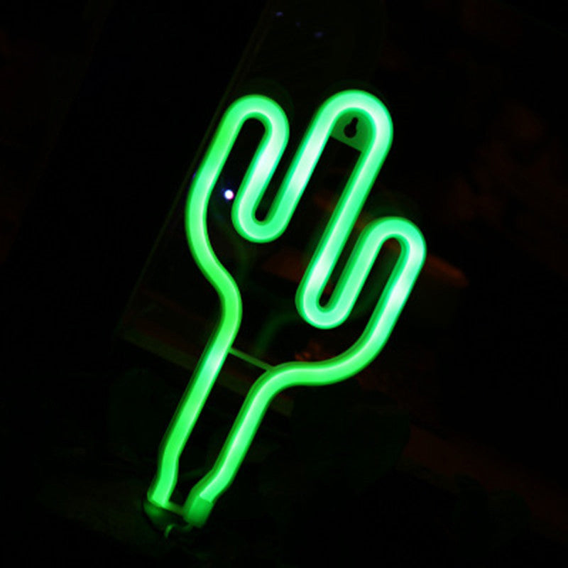 Plastic Cactus Mini Night Lamp Creative USB Operated LED White Wall Night Lighting Clearhalo 'Night Lights' 'Wall Lights' Lighting' 2016760