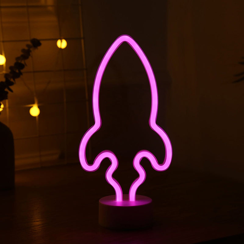 Rocket Baby Bedroom Wall Night Lamp Plastic LED Minimalist Nightstand Light in White White Pink Clearhalo 'Night Lights' 'Wall Lights' Lighting' 2016868