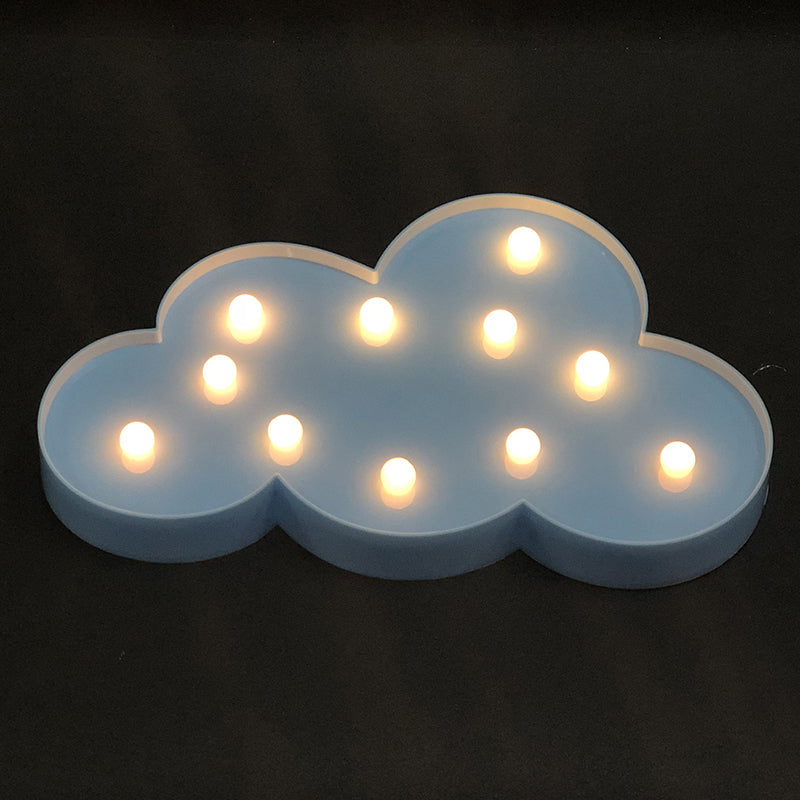 Cloud-Shaped Mini Night Lamp Contemporary LED Plastic Wall Night Lighting Blue Clearhalo 'Night Lights' 'Wall Lights' Lighting' 2017034