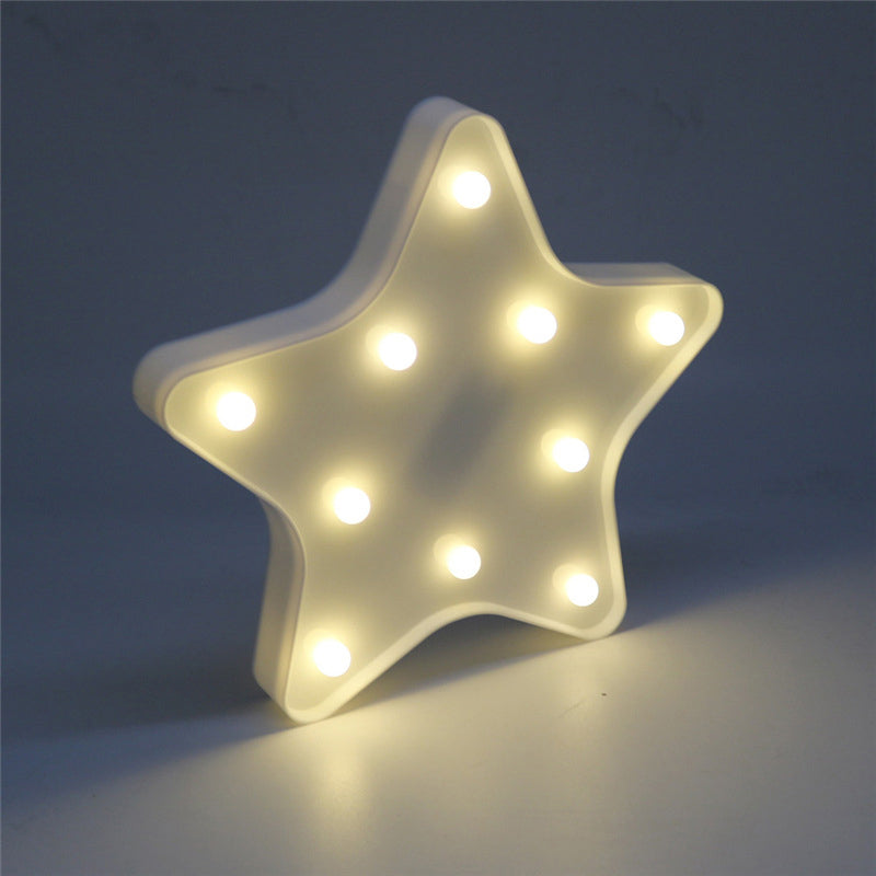 Star Night Stand Light Modern Plastic Battery Operated LED Wall Night Lighting Clearhalo 'Night Lights' 'Wall Lights' Lighting' 2017049