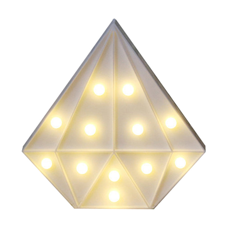 Plastic Diamond Night Lighting Contemporary Battery Operated LED Wall Night Light Clearhalo 'Night Lights' 'Wall Lights' Lighting' 2017116