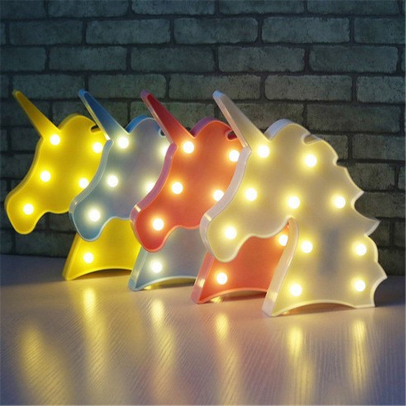 Unicorn Mini Nightstand Light Contemporary LED Plastic Wall Lamp for Girls Bedroom Clearhalo 'Night Lights' 'Wall Lights' Lighting' 2017139