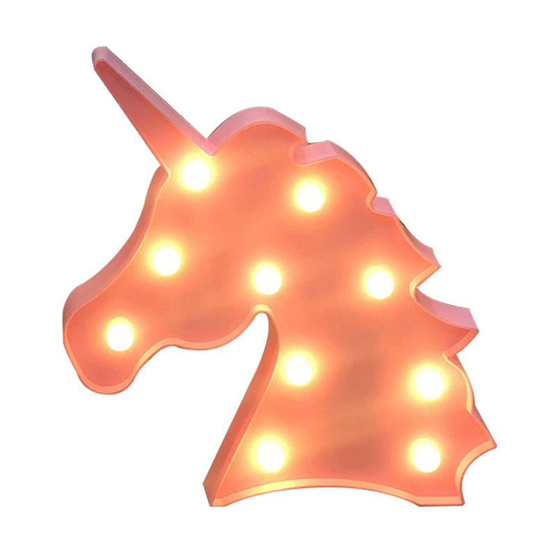 Unicorn Mini Nightstand Light Contemporary LED Plastic Wall Lamp for Girls Bedroom Clearhalo 'Night Lights' 'Wall Lights' Lighting' 2017140