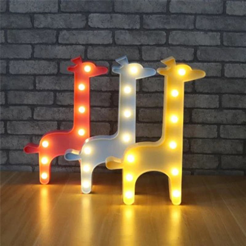 Giraffe Plastic Nightstand Light Cartoon Style LED Wall Night Lighting for Bedside Clearhalo 'Night Lights' 'Wall Lights' Lighting' 2017977